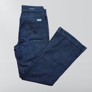 David Kahn High Rise Flared Leg Dark Wash Jeans